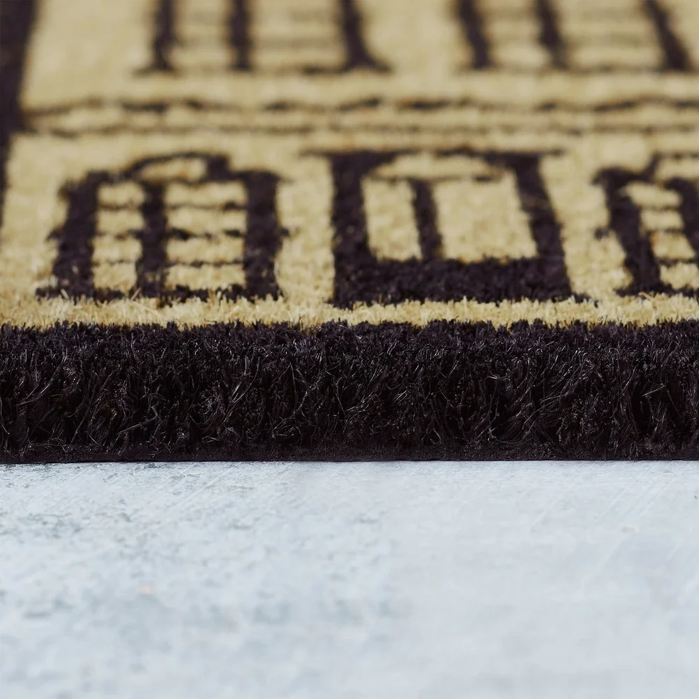 My Texas‎ House Natural/Black Bats Halloween Coir Doormat, 18x30